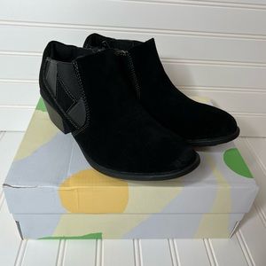 Earth Origins Women's Christine Booties Ankle Boots Shoes 8 Black Suede NEW